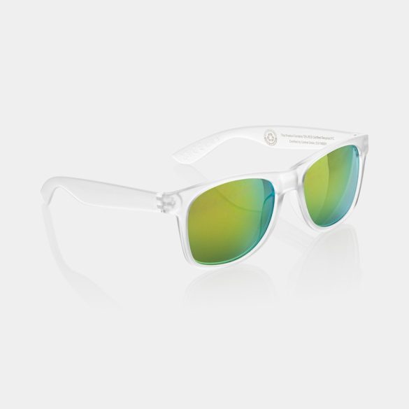 Gleam RCS recycled PC mirror lens sunglasses, white