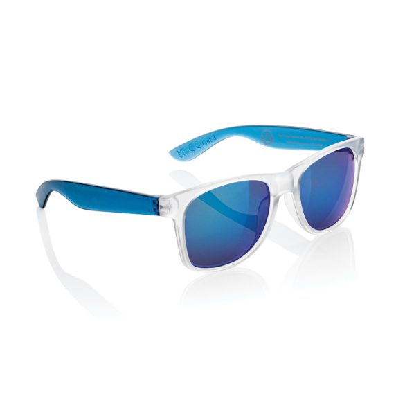 Gleam RCS recycled PC mirror lens sunglasses, blue