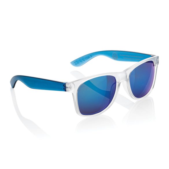 Gleam RCS recycled PC mirror lens sunglasses, blue