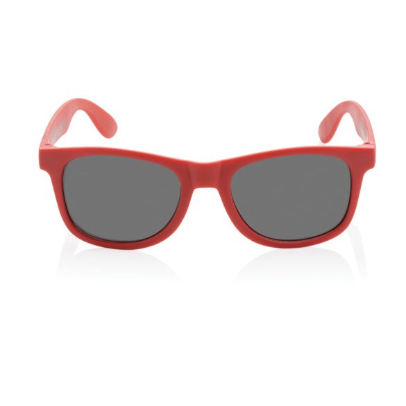 GRS recycled PP plastic sunglasses, red