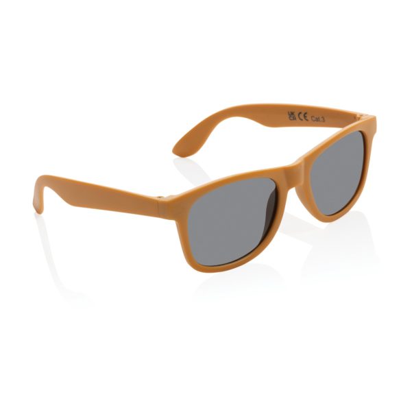 GRS recycled PP plastic sunglasses, brown