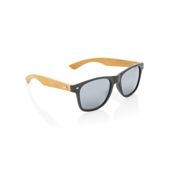 Wheat straw and bamboo sunglasses, black