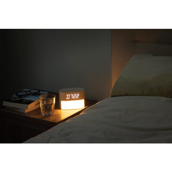 LumaRise RCS reycled plastic white noise alarm clock, beige