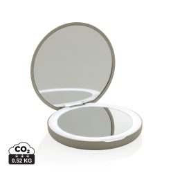   Lumora RCS recycled plastic LED re-chargeable make-up mirror, beige