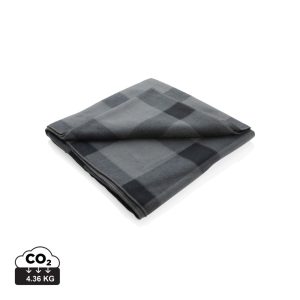 Soft plaid fleece blanket, anthracite