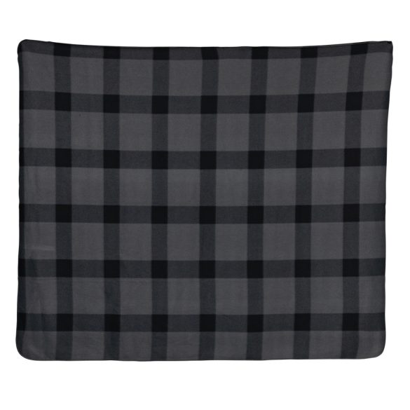 Soft plaid fleece blanket, anthracite