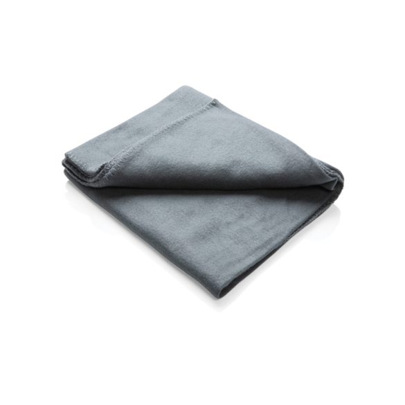 Fleece blanket in pouch, anthracite