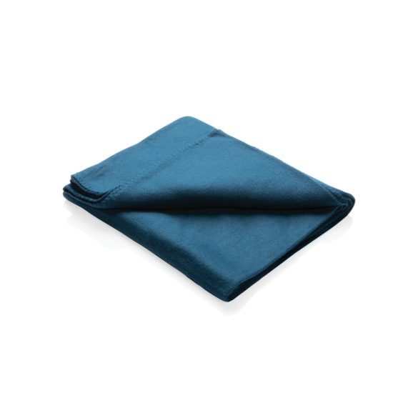 Fleece blanket in pouch, navy