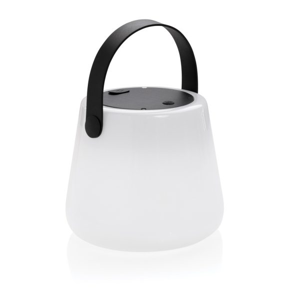 SolarGlow RCS recycled ABS USB-rechargeable outdoor light, white
