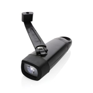 Lightwave RCS rplastic USB-rechargeable torch with crank, black