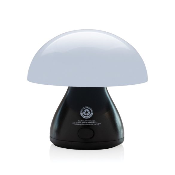 Luming RCS recycled plastic USB re-chargeable table lamp, black