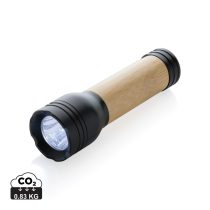   Lucid 1W RCS certified recycled plastic & bamboo torch, black
