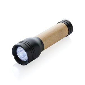 Lucid 1W RCS certified recycled plastic & bamboo torch, black