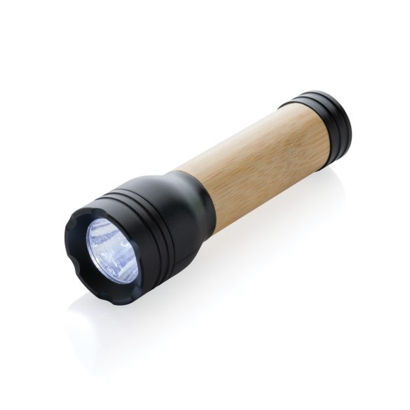 Lucid 1W RCS certified recycled plastic & bamboo torch, black
