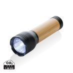   Lucid 3W RCS certified recycled plastic & bamboo torch, black