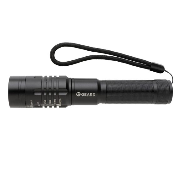 Gear X USB re-chargeable torch, black