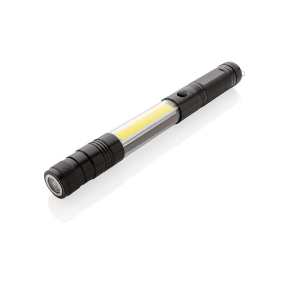 Large telescopic light with COB, black