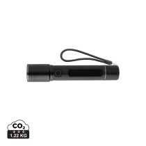 Gear X RCS recycled aluminium USB-rechargeable torch, black