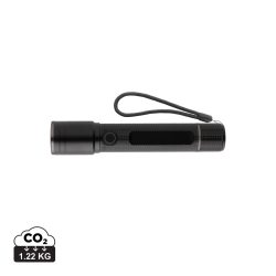Gear X RCS recycled aluminium USB-rechargeable torch, black