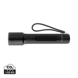   Gear X RCS recycled aluminium USB-rechargeable torch large, black