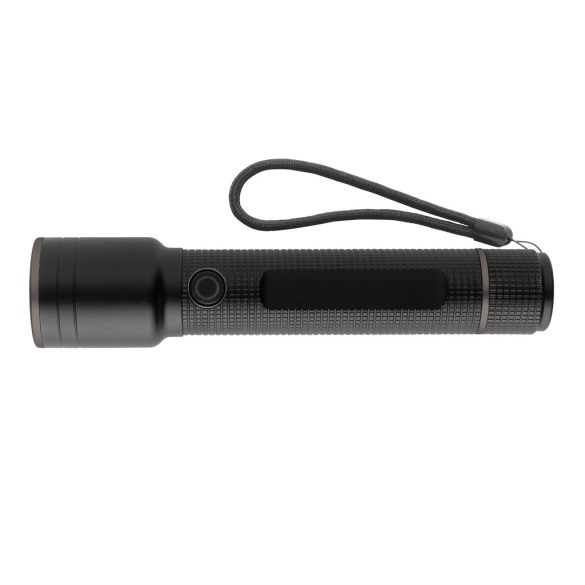 Gear X RCS recycled aluminium USB-rechargeable torch large, black