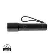   RCS recycled aluminium USB-rechargeable heavy duty torch, black