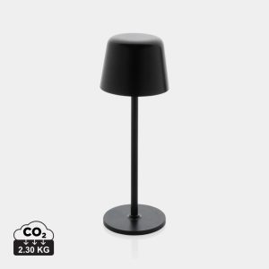 Zenic RCS recycled plastic USB re-chargable table lamp, black