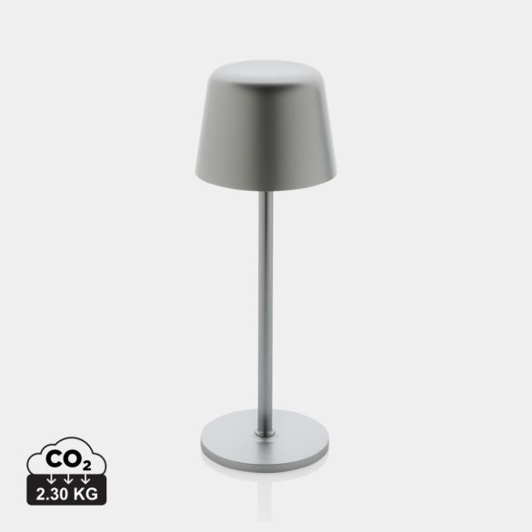 Zenic RCS recycled plastic USB re-chargable table lamp, silver