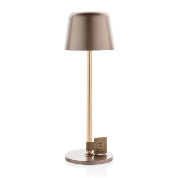 Zenic RCS recycled plastic USB re-chargable table lamp, bronze