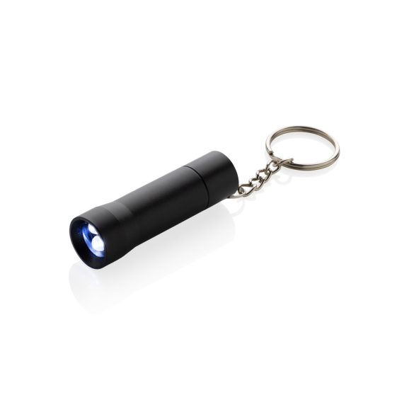 Flash RCS recycled aluminium keychain torch, black