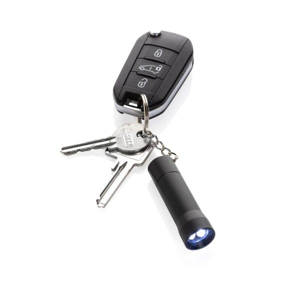 Flash RCS recycled aluminium keychain torch, black