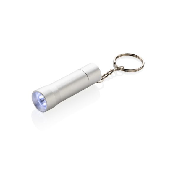 Flash RCS recycled aluminium keychain torch, silver grey