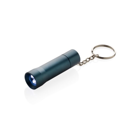 Flash RCS recycled aluminium keychain torch, blue