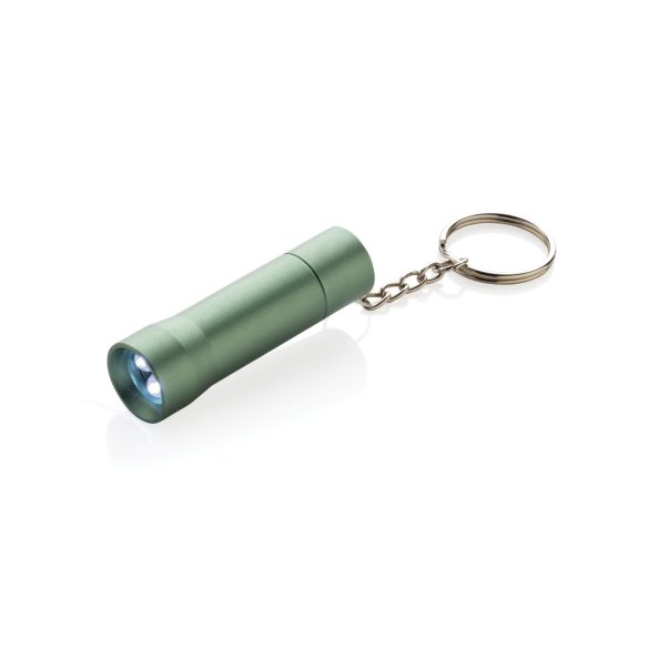 Flash RCS recycled aluminium keychain torch, green