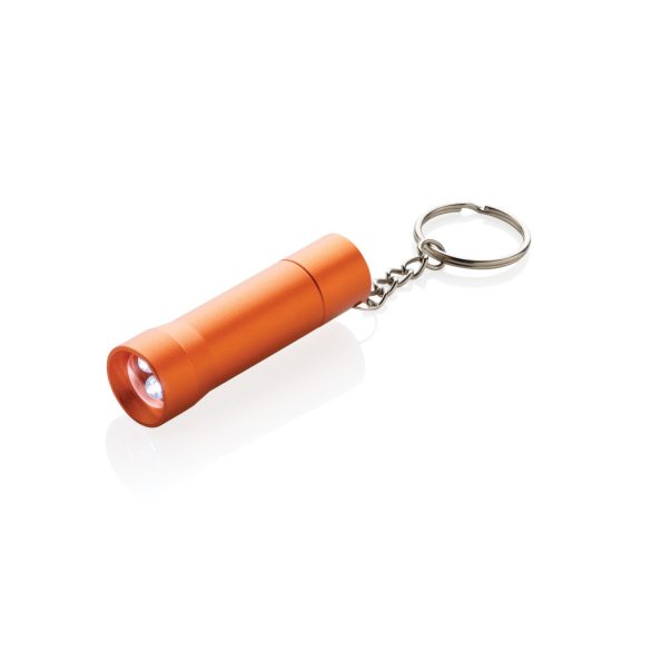 Flash RCS recycled aluminium keychain torch, orange