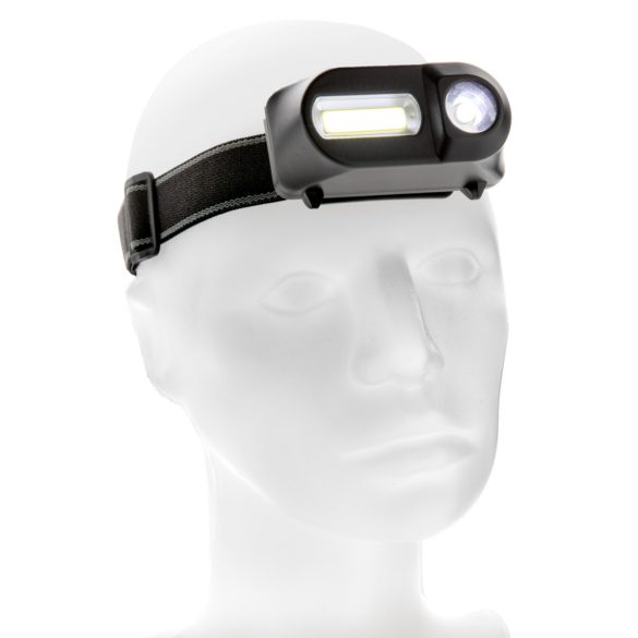 COB and LED headlight, black