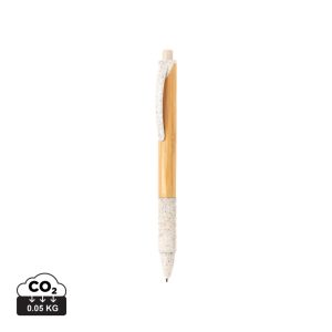 Bamboo & wheatstraw pen, white