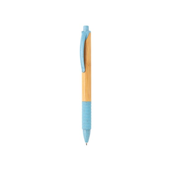 Bamboo & wheatstraw pen, blue