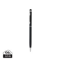 Thin metal stylus pen, black