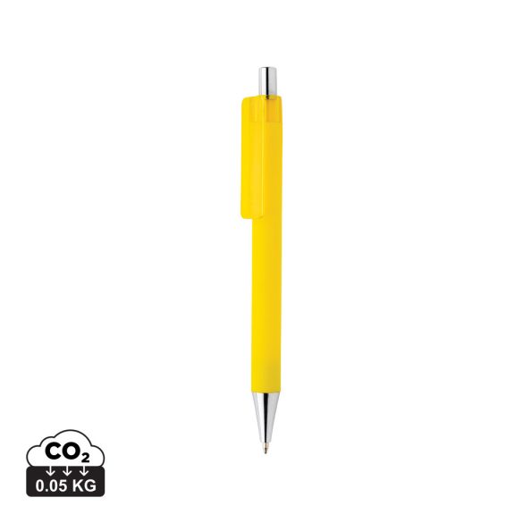 X8 RCS certified R-ABS smooth touch pen, yellow
