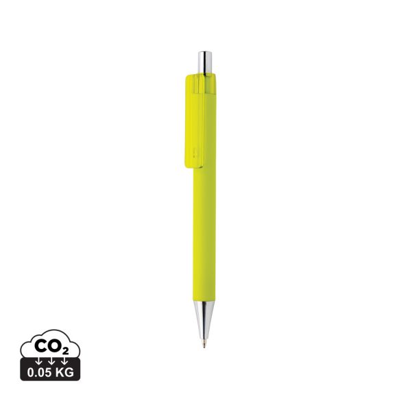 X8 RCS certified R-ABS smooth touch pen, lime