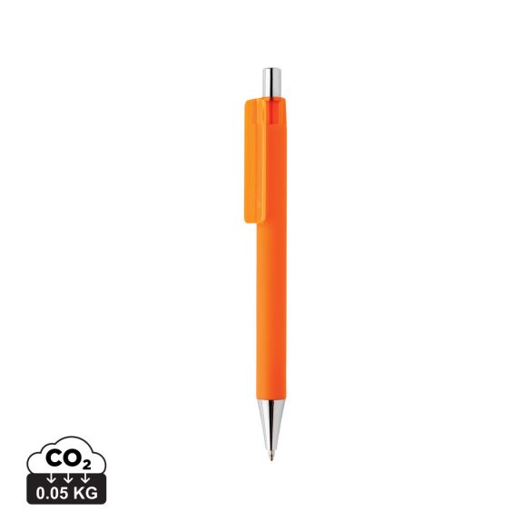 X8 RCS certified R-ABS smooth touch pen, orange