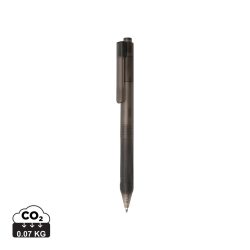 X9 frosted pen with silicone grip, black
