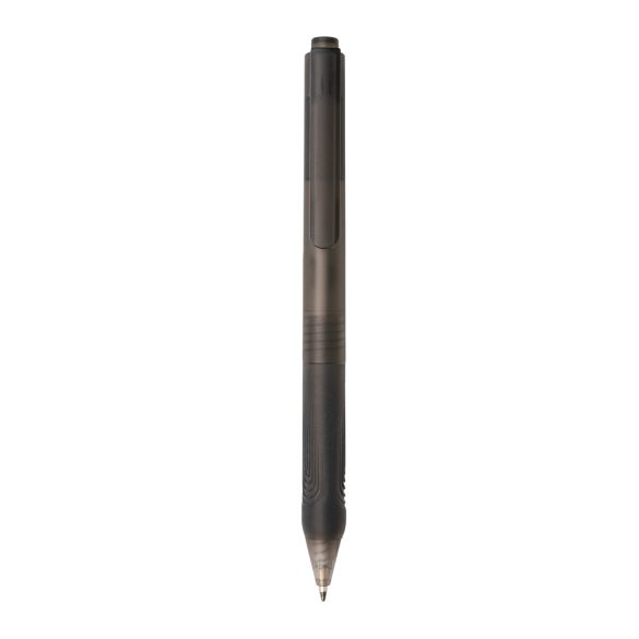 X9 frosted pen with silicone grip, black