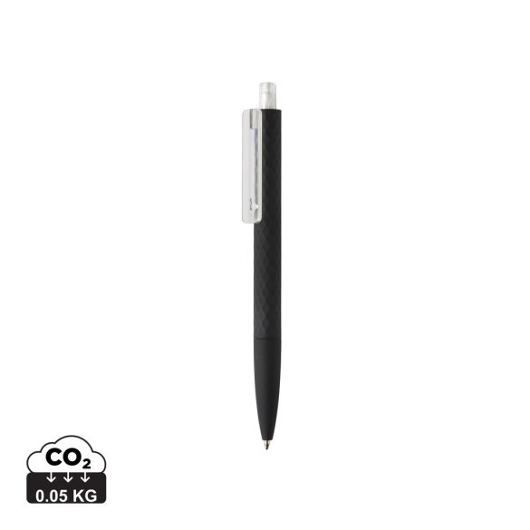 X3 RCS certified R-ABS black smooth touch pen, transparent