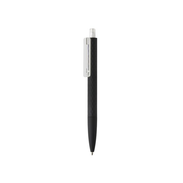 X3 RCS certified R-ABS black smooth touch pen, transparent