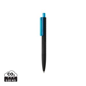 X3 RCS certified R-ABS black smooth touch pen, light blue