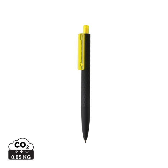 X3 RCS certified R-ABS black smooth touch pen, yellow