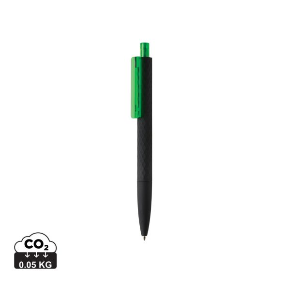 X3 RCS certified R-ABS black smooth touch pen, green