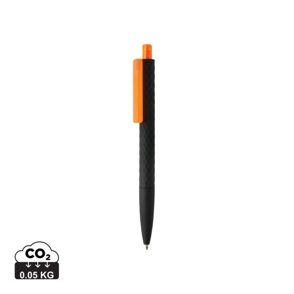 X3 RCS certified R-ABS black smooth touch pen, orange